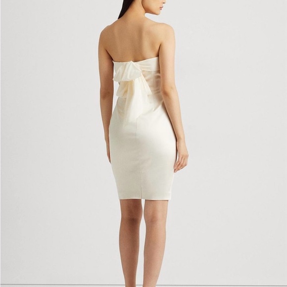 Bow back Satin Dress - Picture 2 of 3